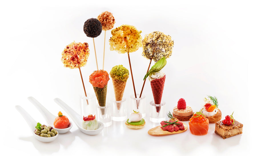 Canapes para un coctel de la seccion de Cocktail de catering de Actual catering