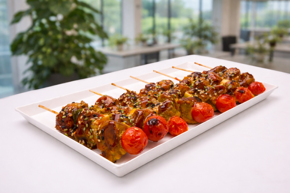 Chicken and Vegetable Skewers Platter